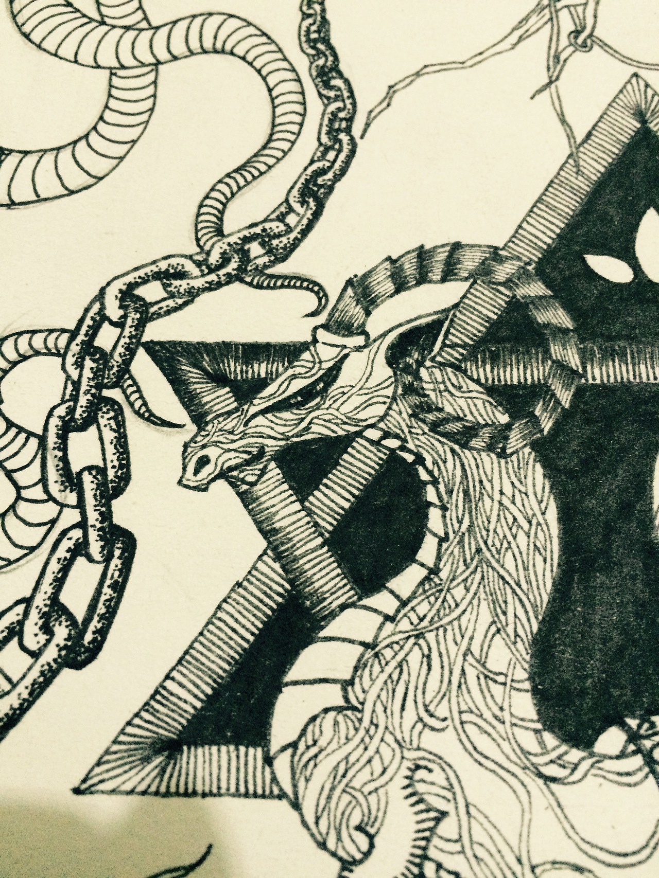 针管笔练习山海经异兽