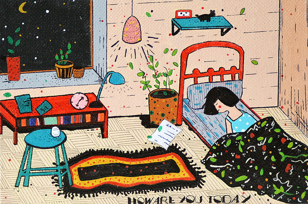 手绘丙烯插画（图ZMTQzMDA5MTEy） - 商业插画 - 站酷设计师Mminter原创素材 - 站酷ZCOOL