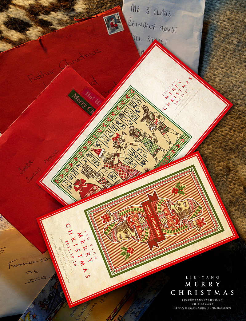 Merry Christmas 圣诞贺卡（图ZNDY0OTgzNg==） - 新锐潮流插画 - 站酷设计师劉洋原创素材 - 站酷ZCOOL