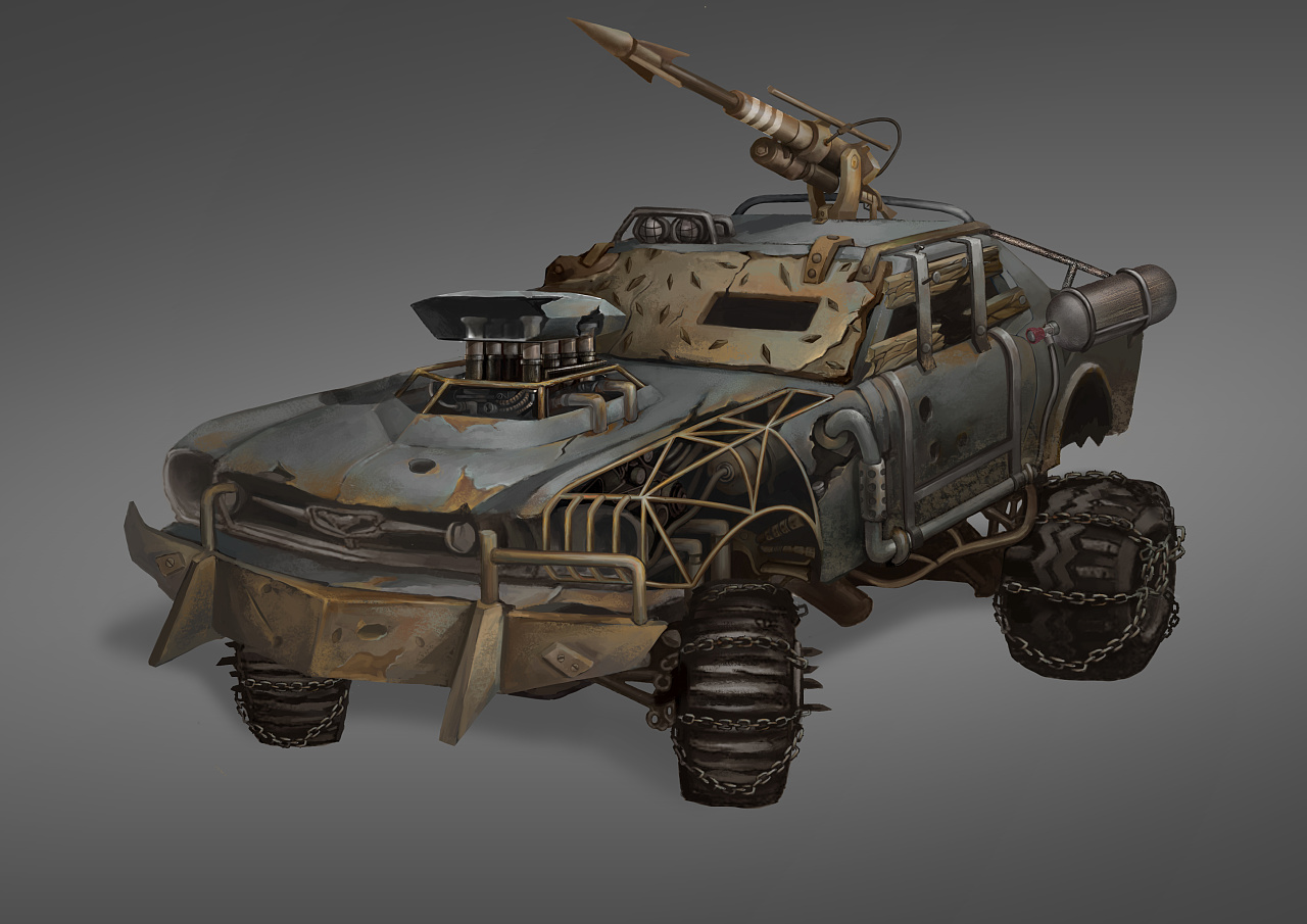 废土汽车|插画|游戏原画|幻光 - 原创作品 - 站酷 (zcool)