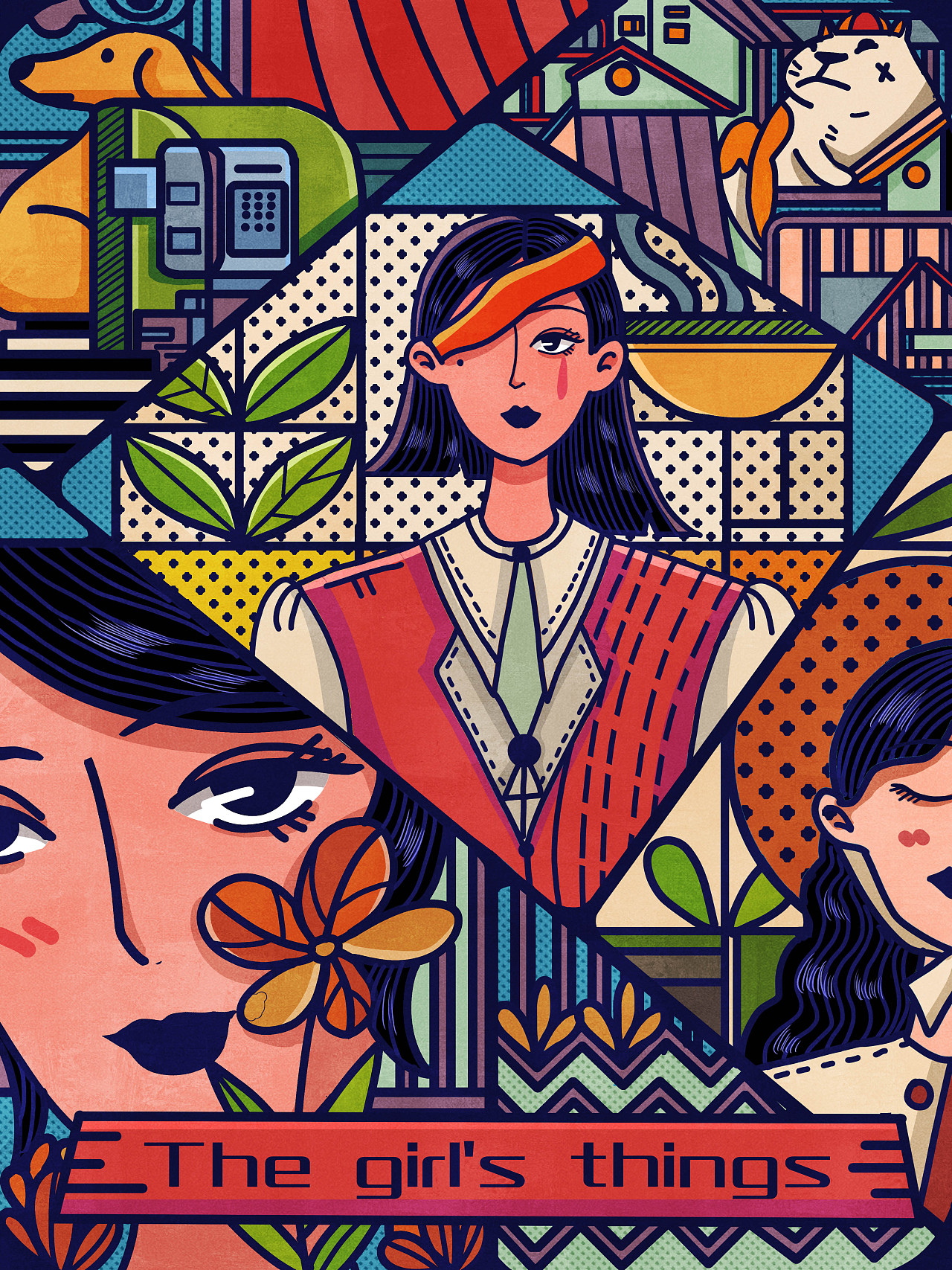 粗线条女生插画 - 原创作品 - 站酷(zcool)