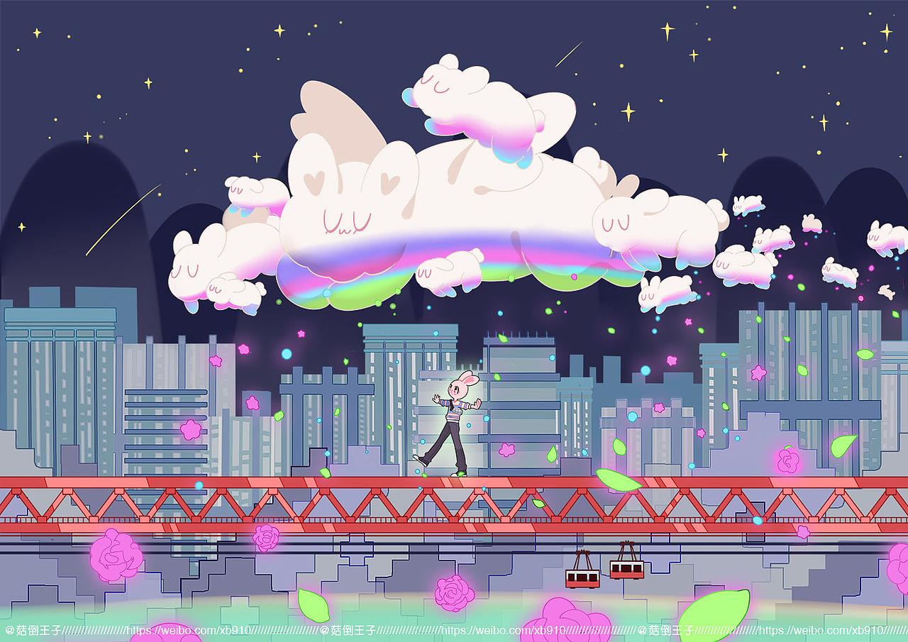 赞比兔，重庆篇（图ZMjU1MzkyMDY4） - 艺术插画 - 站酷设计师菇倒王子原创素材 - 站酷ZCOOL