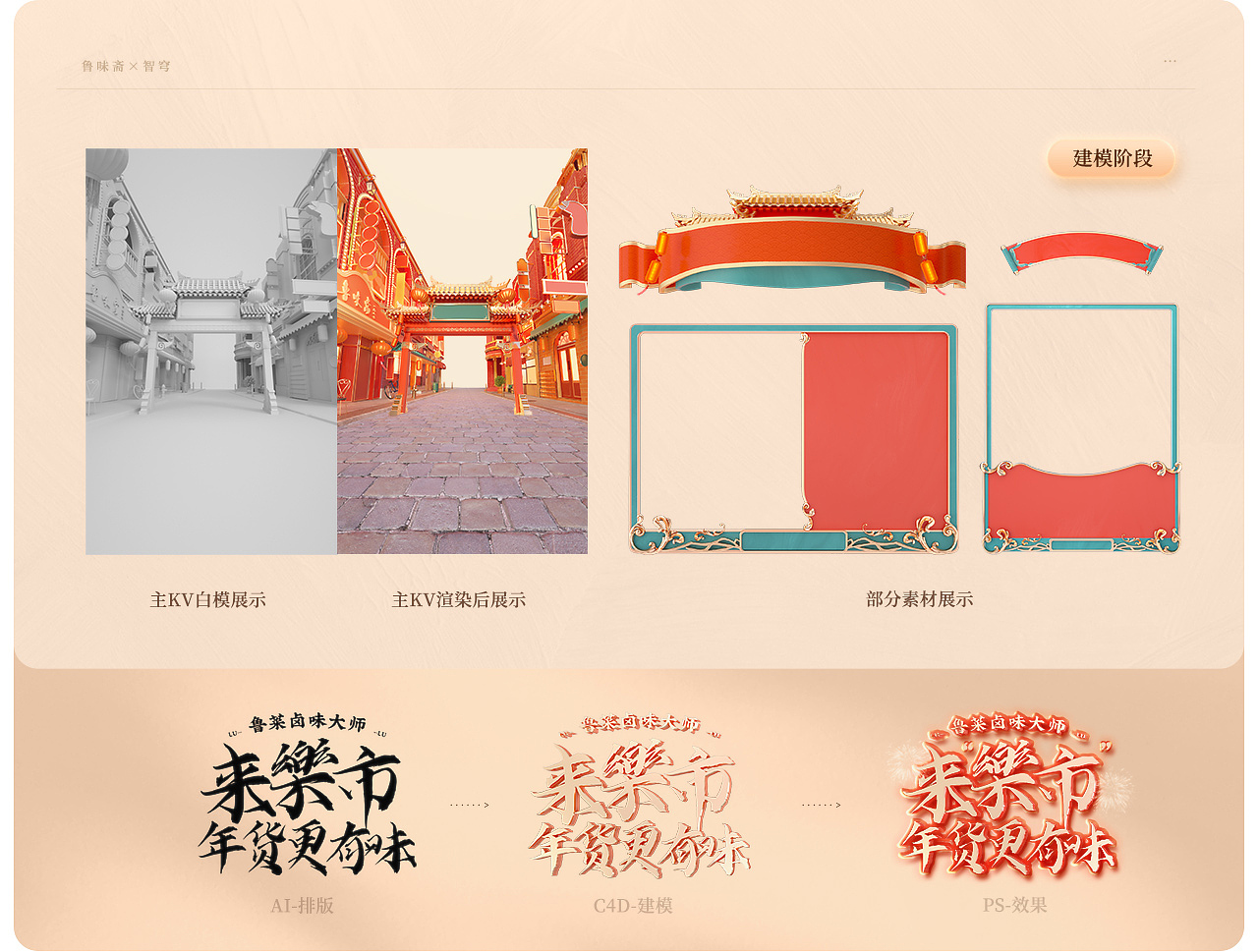 智穹传媒【鲁味斋年货节包装/页面设计案例】（图ZMjg4ODgwNjc2） - 电商 - 站酷设计师智穹信息传媒原创素材 - 站酷ZCOOL