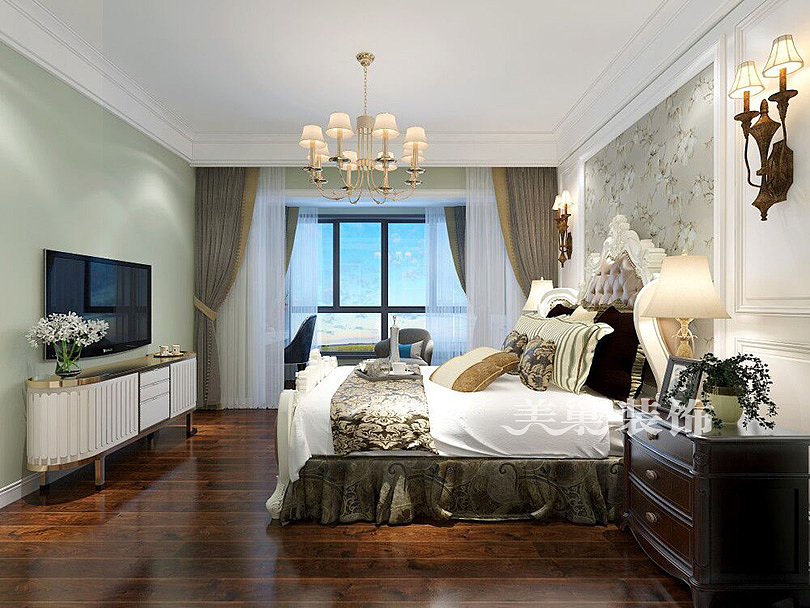 鑫苑国际新城装修效果图145平方简欧风格气质感真好