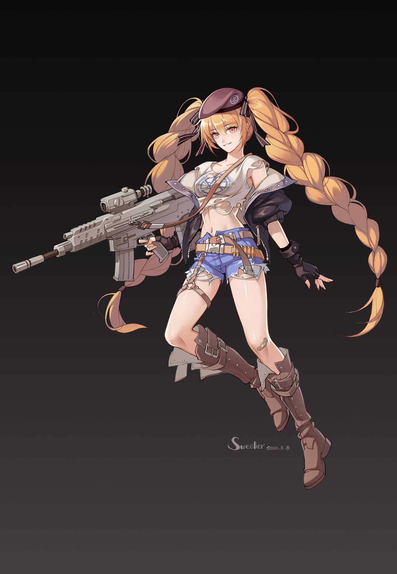 赛博朋克 机枪少女