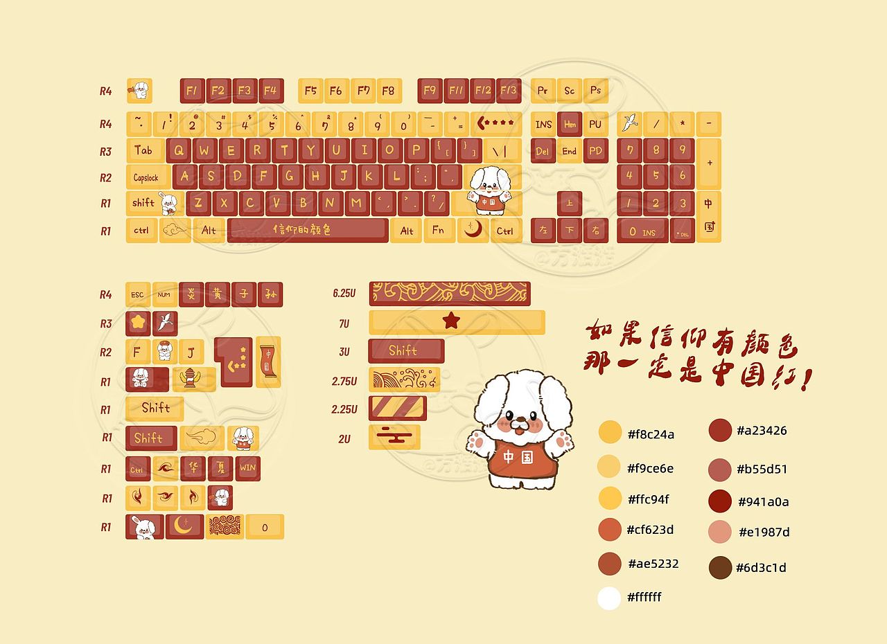 (待出)原创键帽｜爱国小狗
