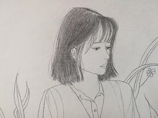 今日份铅笔插画--短发女孩
