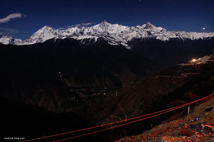夜里的梅里雪山,一览无遗