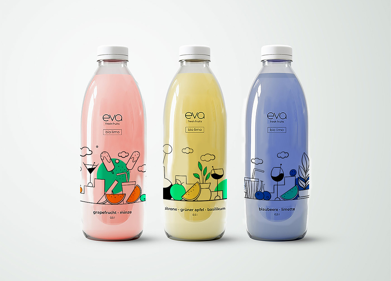 饮品-插画包装设计