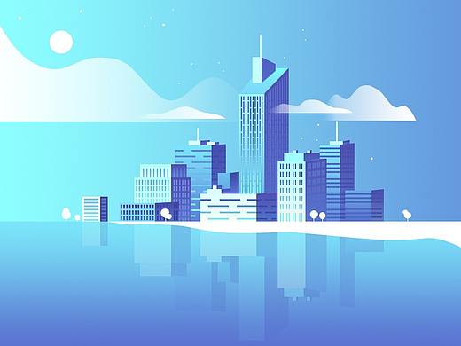 城市  建筑  插画  UI