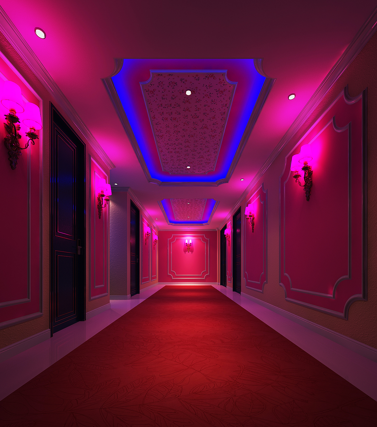 丶工作______Couple Hotel-走廊（图ZNjI2NzM4NDA=） - 家装设计 - 站酷设计师张嘉胤丶原创素材 - 站酷ZCOOL