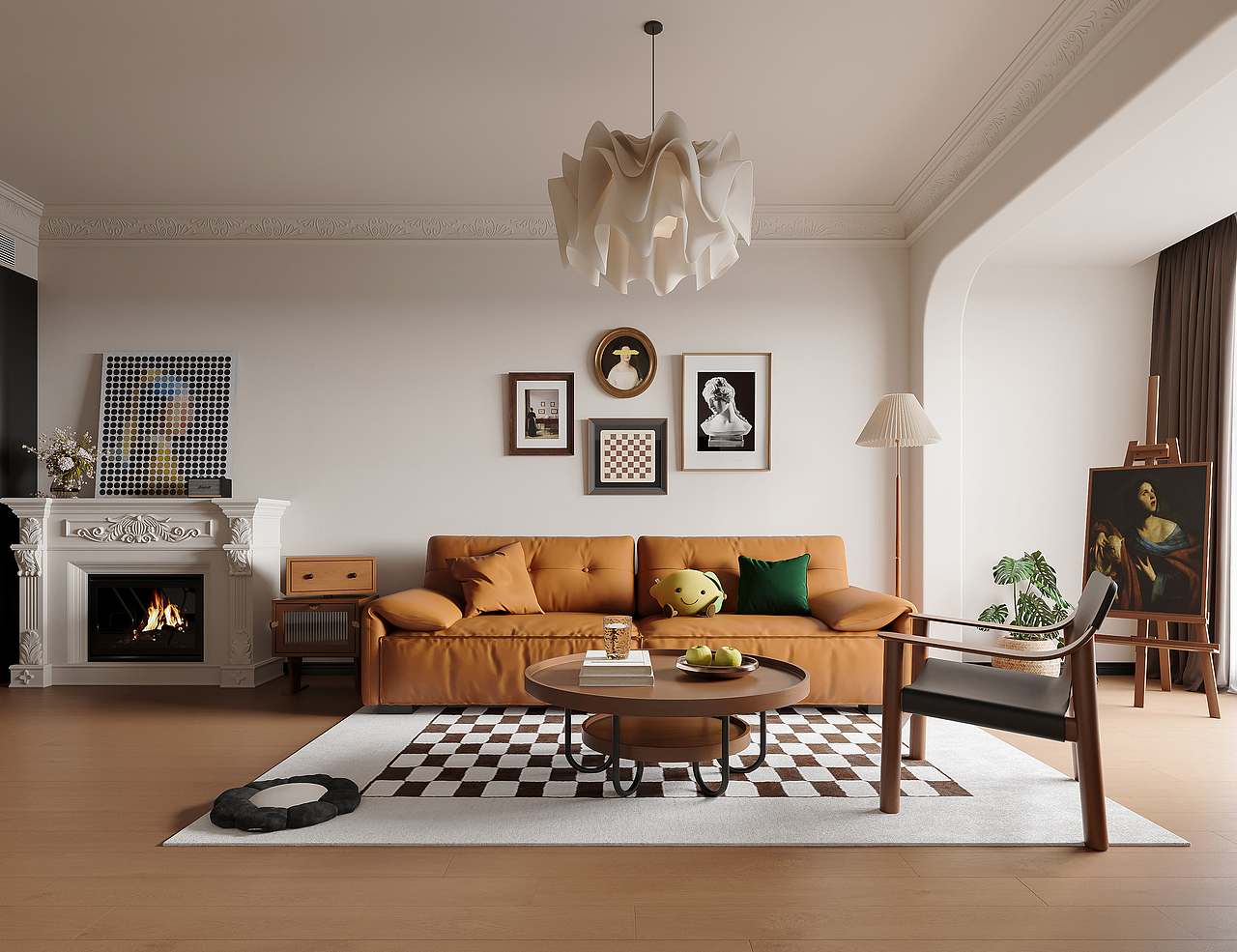 法式奶油混搭（图ZMzM0MzMzMTMy） - 家装设计 - 站酷设计师Yizzzzzzz原创素材 - 站酷ZCOOL