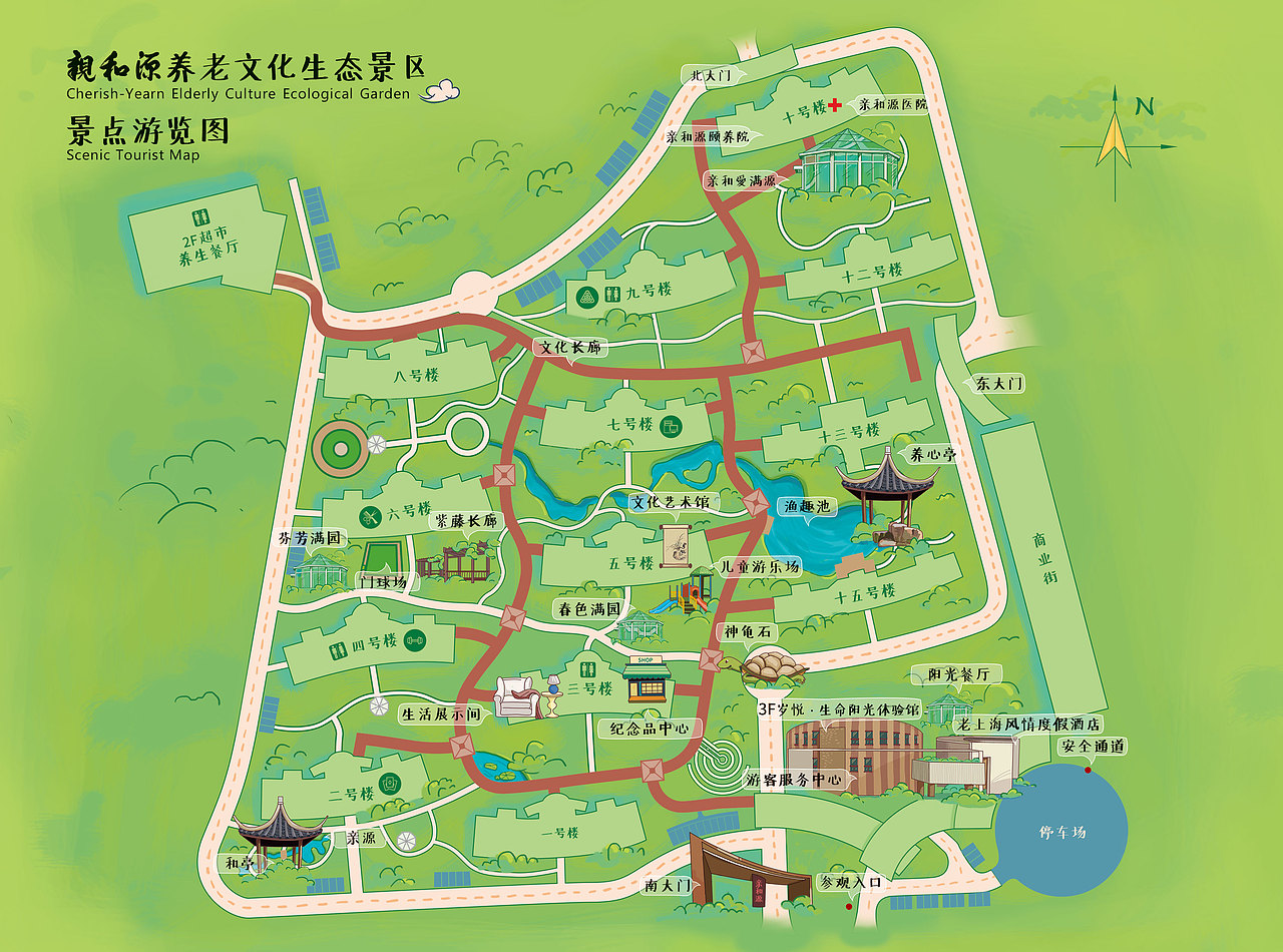 aaa景区手绘地图