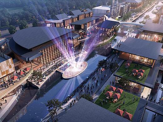 一个景观水系老街改造项目