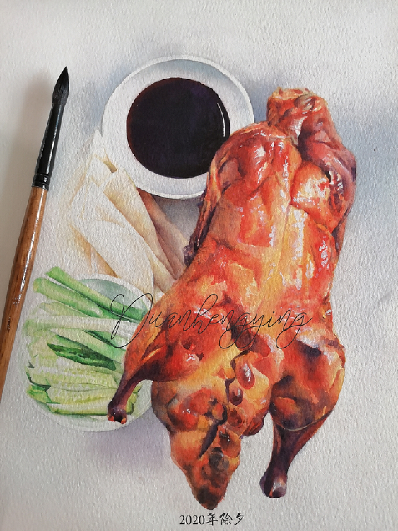 北京烤鸭|纯艺术|绘画|奥菲利娅小仙女 - 原创作品 - 站酷 (ZCOOL)