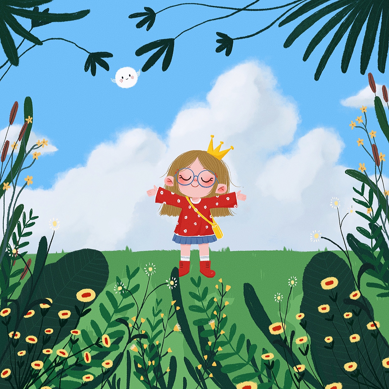 今天也是好天气（图ZMTU0MTQ3NjUy） - 儿童插画 - 站酷设计师帽子大侠原创素材 - 站酷ZCOOL