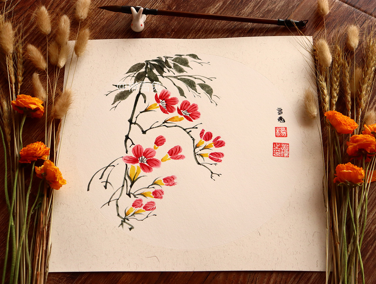 国画|【国画 10张】日常习作（图ZMTk2MzM4ODI4） - 绘画 - 站酷设计师榊雪兔原创素材 - 站酷ZCOOL