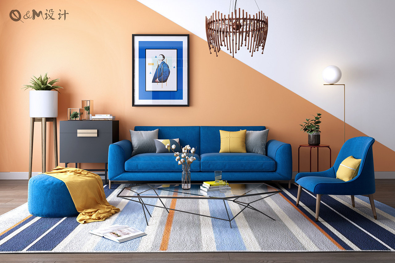 现代北欧风格效果图|空间|室内设计|lulie520 - 原创作品 - 站酷 (ZCOOL)