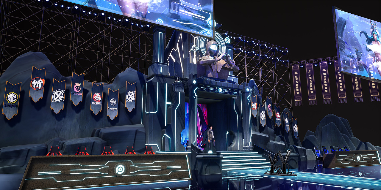 王者荣耀全国大赛|空间|舞台美术|让驱散飞一会_原创作品-站酷zcool