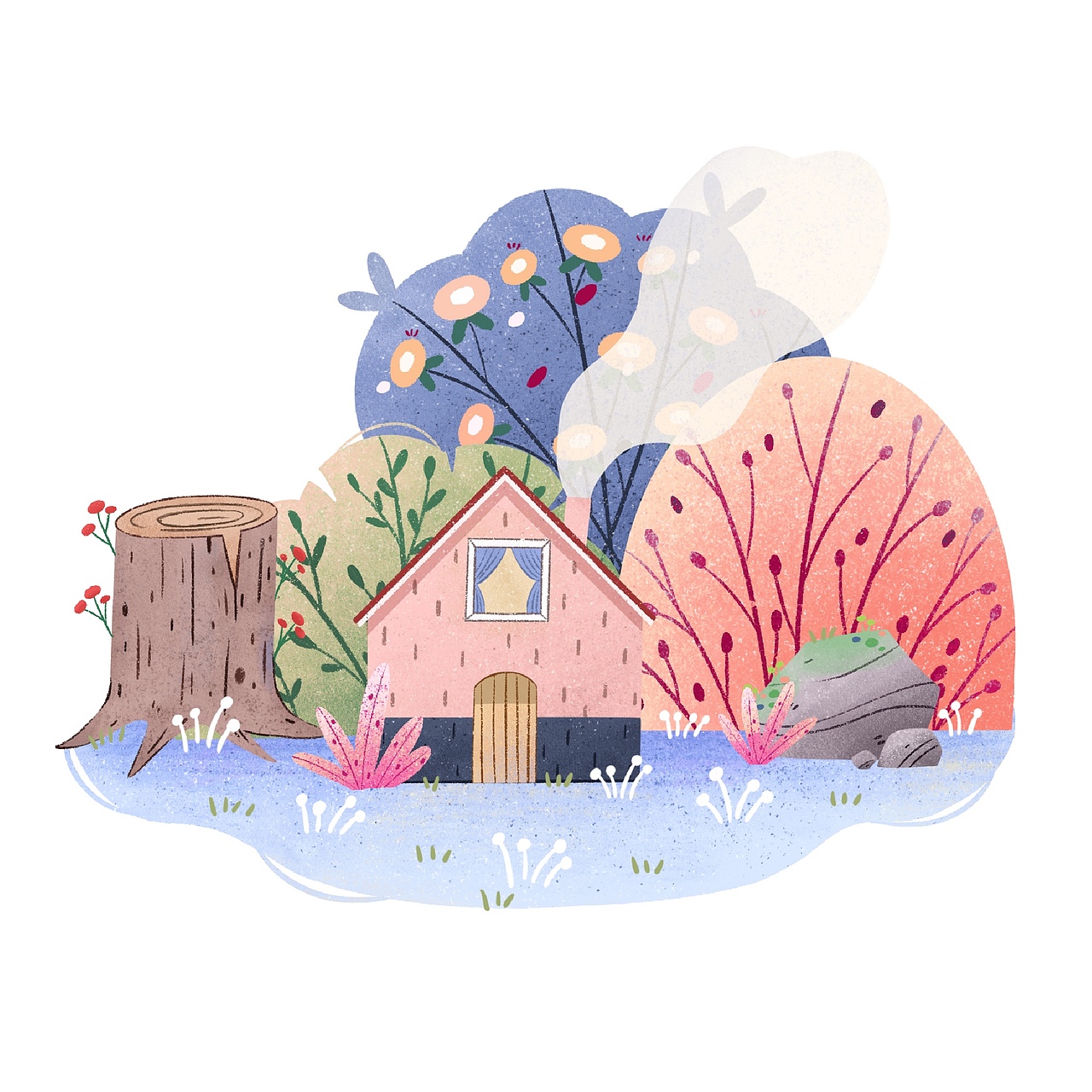 温馨可爱小动物场景|插画|儿童插画|二小姐在忙_原创作品-站酷zcool