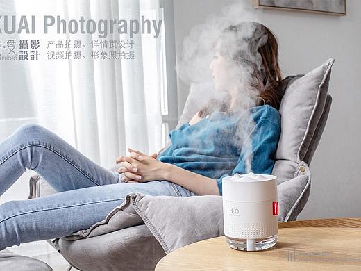 深圳家电产品摄影喷雾加湿器雪山加湿器详情页拍摄
