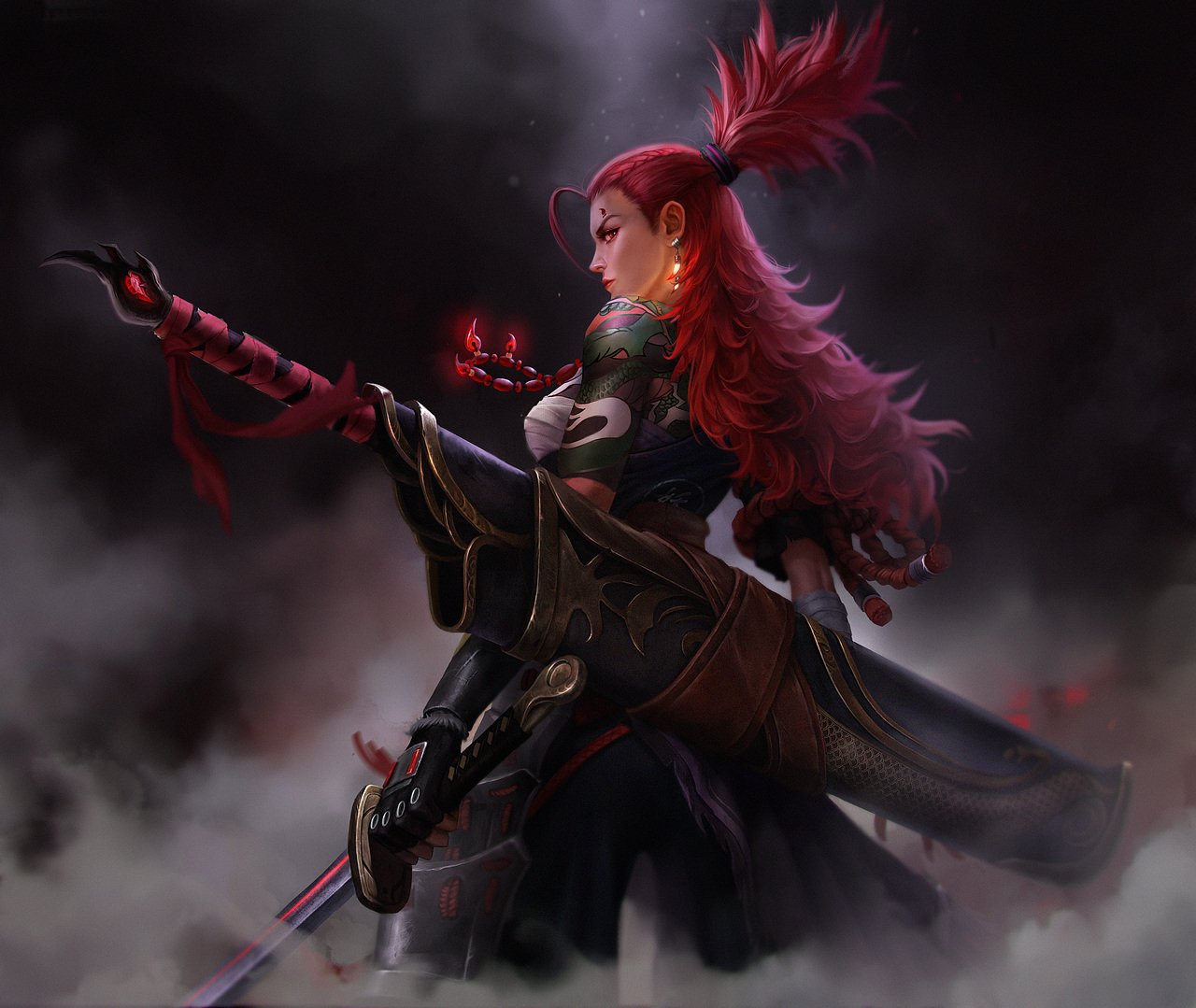 妖女同人|插画|游戏原画|春田花花熊_原创作品-站酷(zcool)