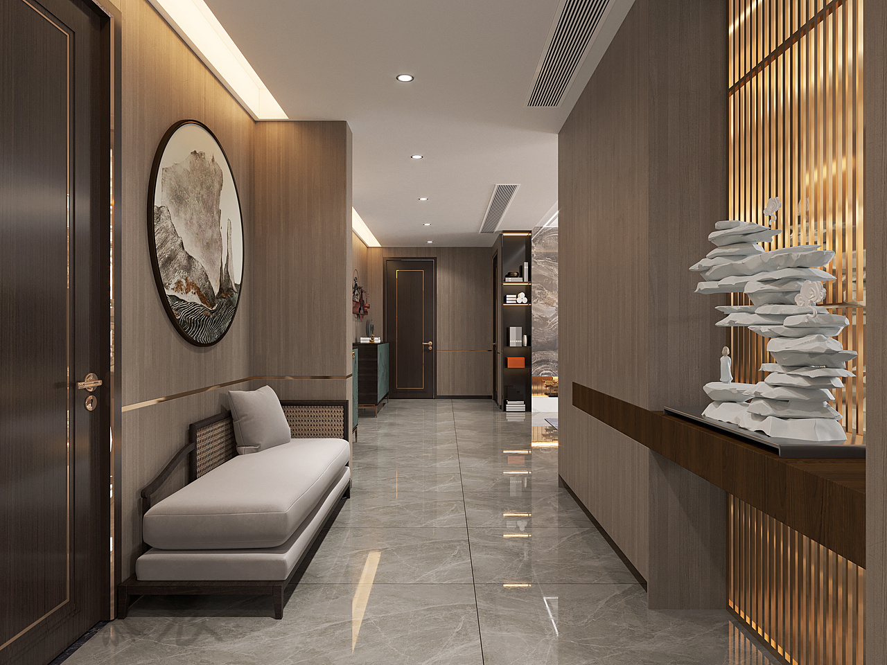 新中式风格|简约而大气（图ZMjY1Mzk0MTAw） - 其他空间 - 站酷设计师效果图施工图慕晨原创素材 - 站酷ZCOOL