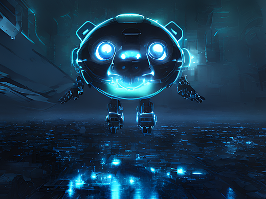 #站酷梦笔#飞行熊猫 未来 科幻 科技 机甲，赛博朋克