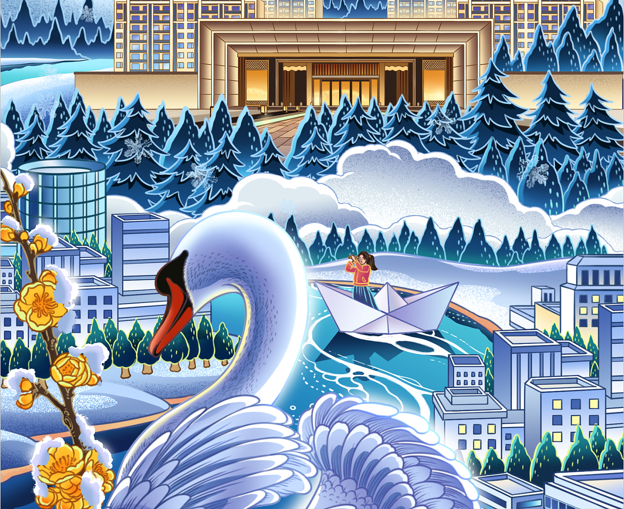 中海地产节气插画