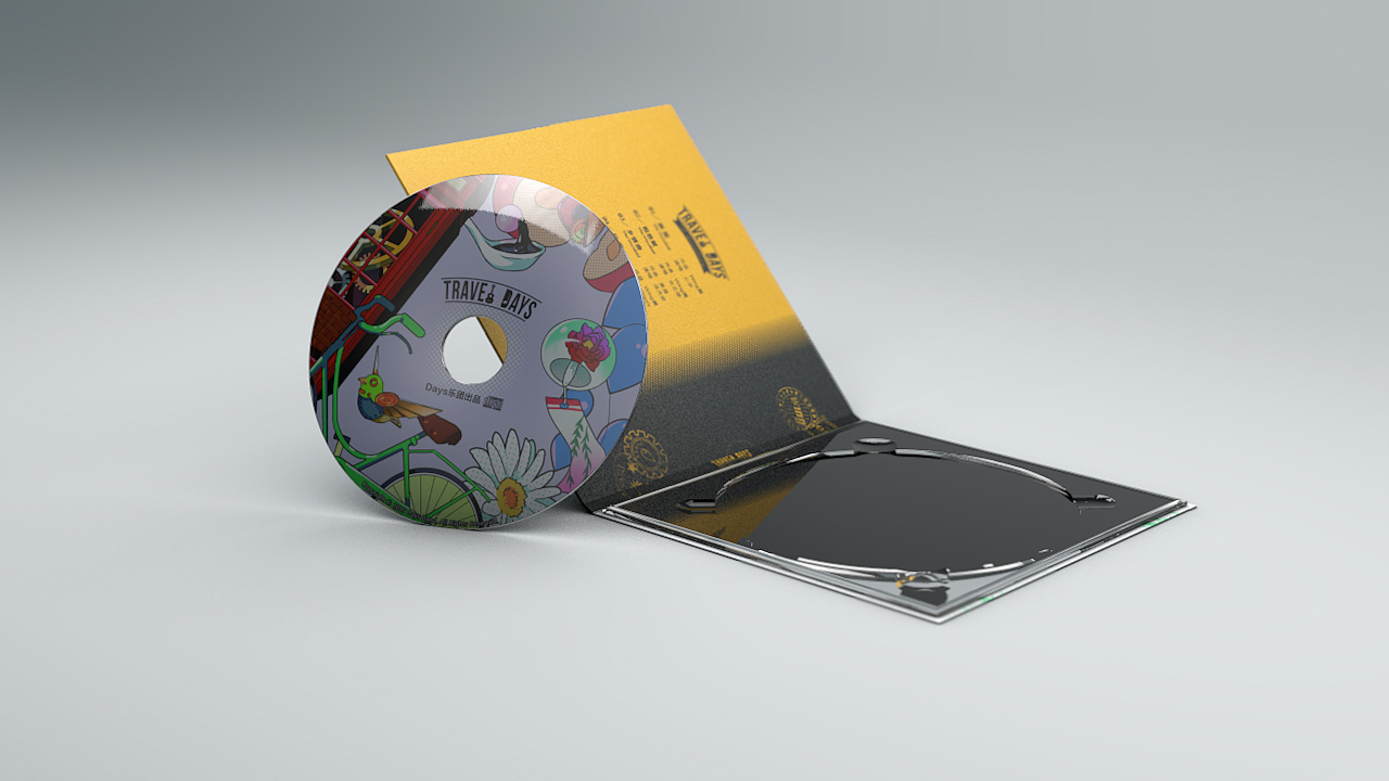 Days乐团音乐专辑《Travel days》产品渲染图（图ZNDk4NjI2MDA=） - 生活用品 - 站酷设计师麦之诗原创素材 - 站酷ZCOOL