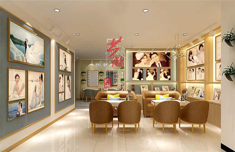 婚纱摄影店照相馆效果图设计店铺装修设计空间设计