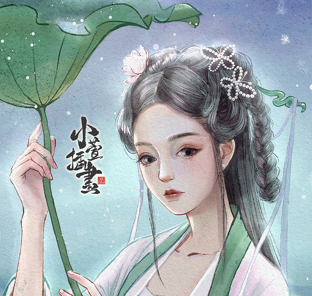 古风插画 江南水乡小姐姐（图ZMjkxMjAwMzky） - 商业插画 - 站酷设计师叮小萱原创素材 - 站酷ZCOOL