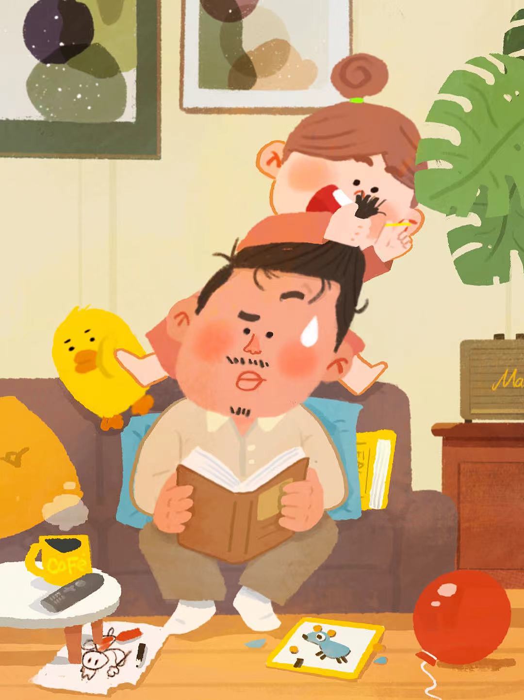 与闺女的日常（图ZMzc1NTQxMjAw） - 儿童插画 - 站酷设计师bee_bee原创素材 - 站酷ZCOOL