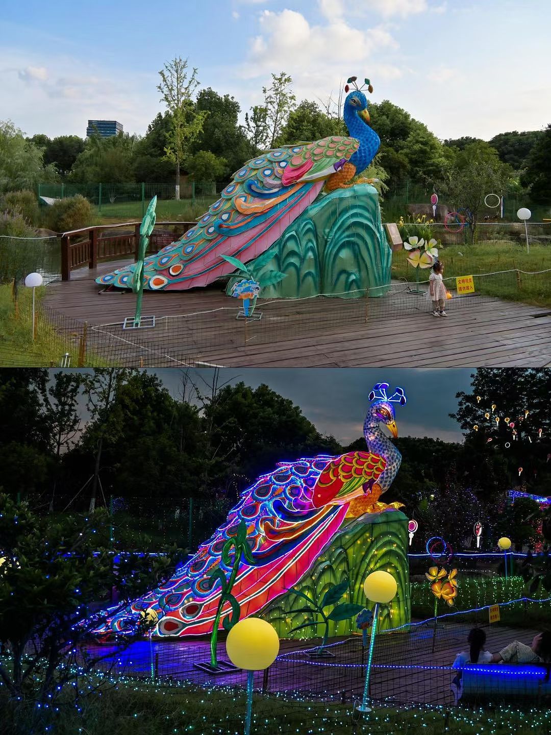 孔雀花灯彩灯，大型花灯彩灯制作（图ZMzY5OTQyMTI0） - 风光摄影 - 站酷设计师创美达灯光美陈原创素材 - 站酷ZCOOL