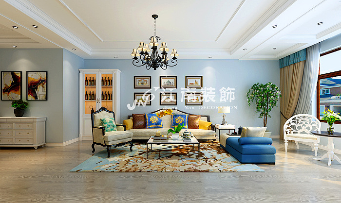 哈尔滨江南装饰公司辰能溪树河谷简美风格装修效果图