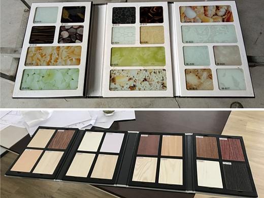 高档吸塑门板色卡设计制作 精品模压门色卡印刷制作