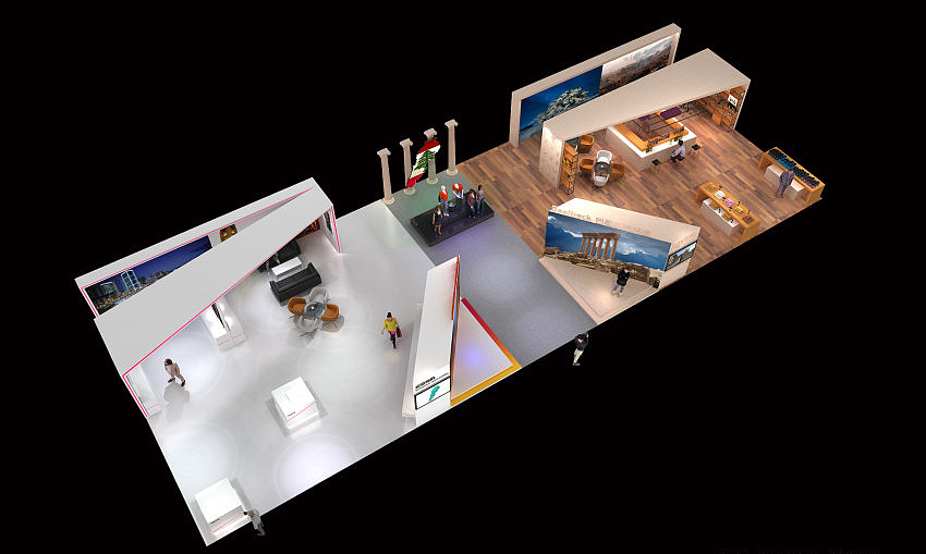 巴黎艺术展 3D效果图制作