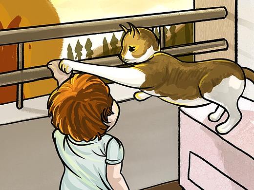 看孩子的猫