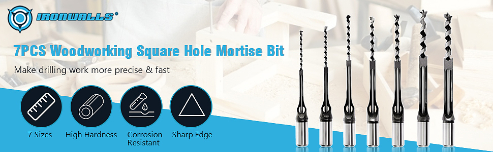 亚马逊 木工方孔钻头