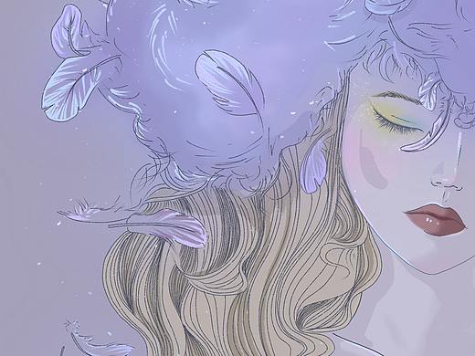 《羽毛》童话梦幻风插画