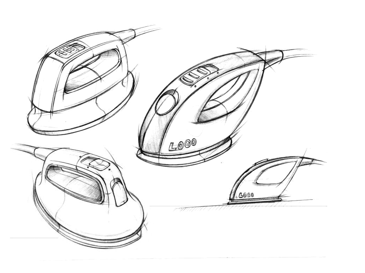 立式挂烫机手绘