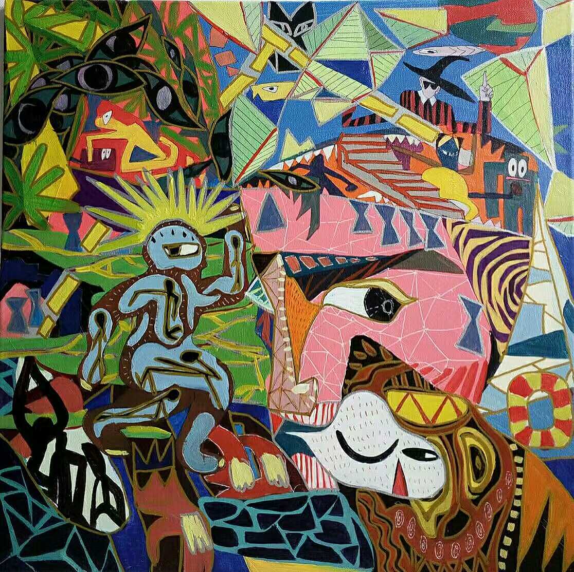 热带星空|纯艺术|绘画|mxy涂鸦潮流插画_原创作品-站酷(zcool)