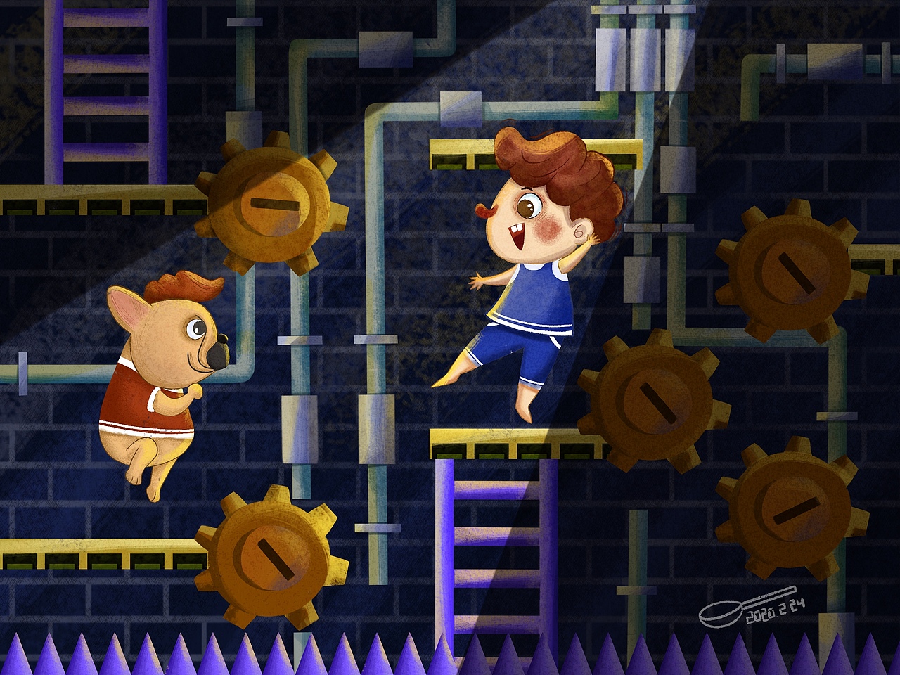 想和狗子出门放飞啊（图ZMjAwNTEwODIw） - 儿童插画 - 站酷设计师勺子大人原创素材 - 站酷ZCOOL