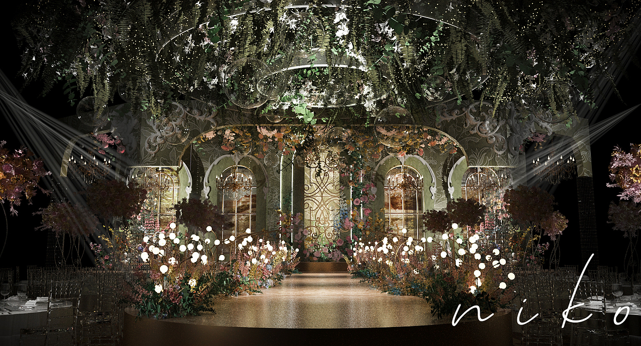 莫奈花园婚礼3D设计