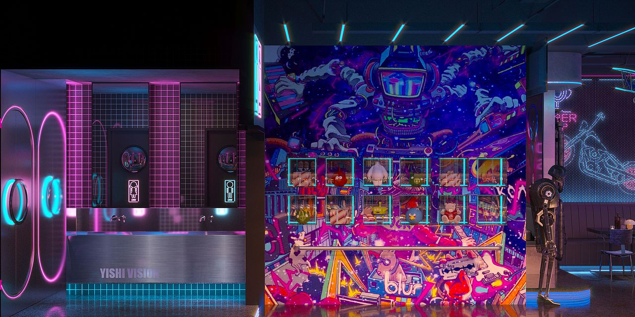 赛博朋克风 「来生酒吧 」