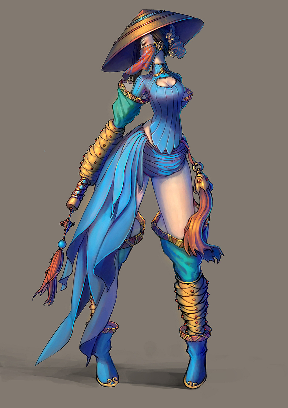 美的智潮生活美滋滋广告标签立绘角色原画游戏美宣剑灵唯美作品