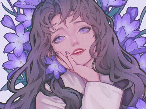 【花与她】iPad原创绘画合集