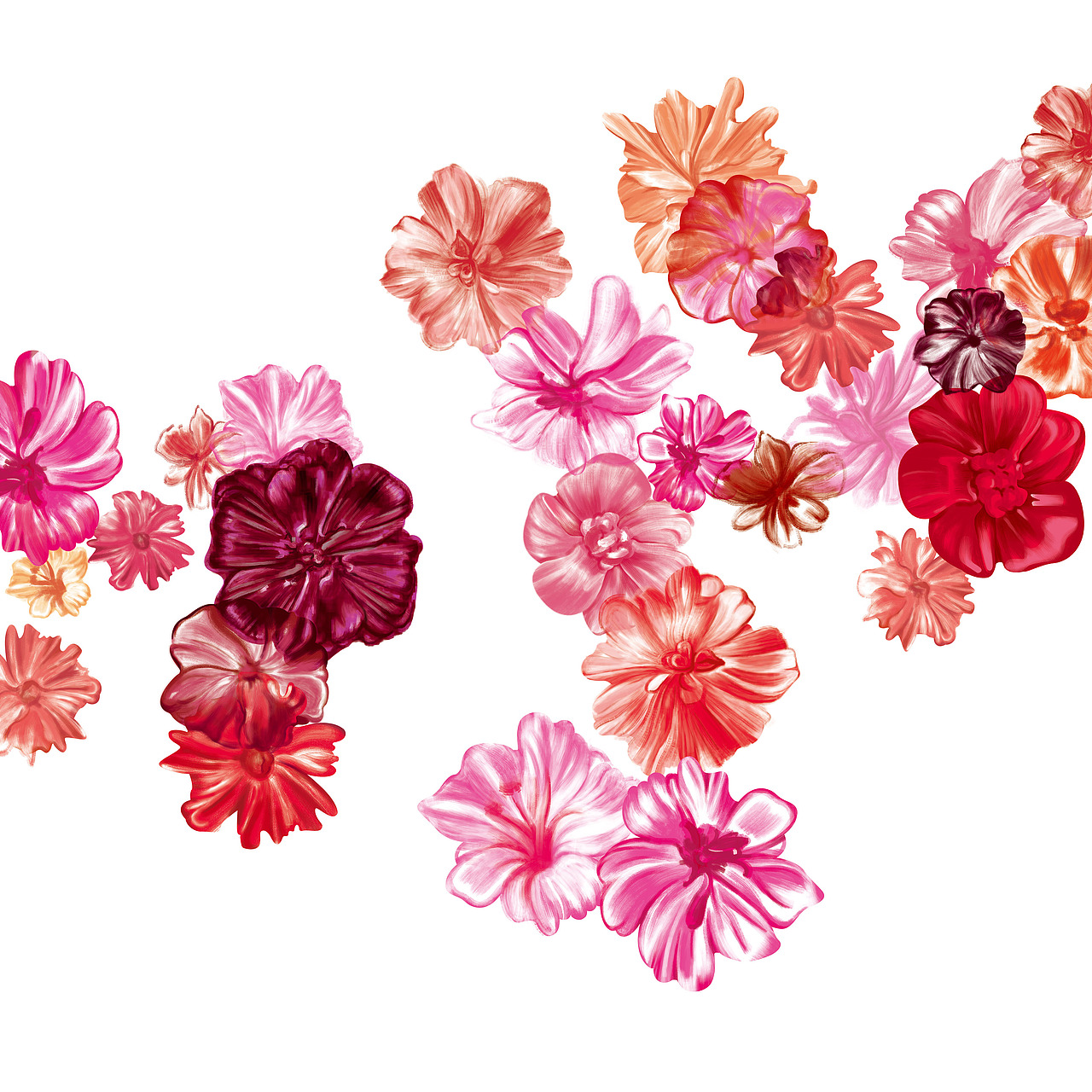 粉色花朵礼盒包装