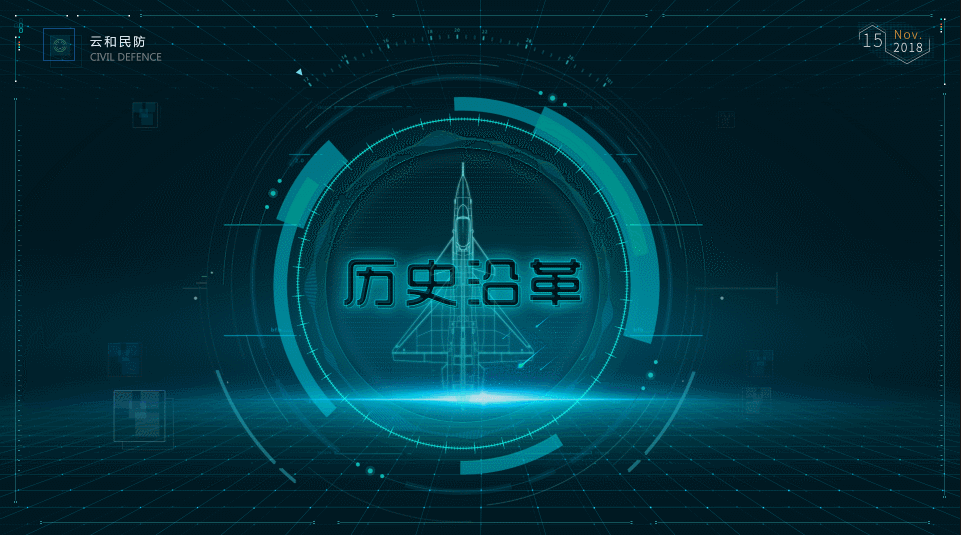 云和民防发展历程科技FUI/数据可视化