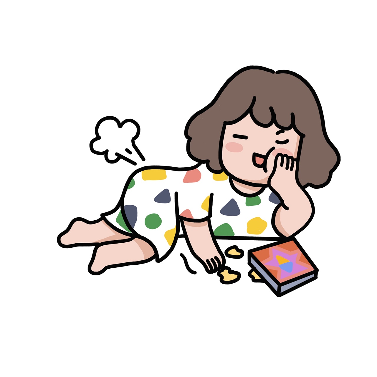 微信表情包「大脸妹成长日记」第二弹（图ZMTYzNzM2NDcy） - 儿童插画 - 站酷设计师画瘫妹原创素材 - 站酷ZCOOL